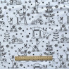 Printed Cotton HANSEN White / Black